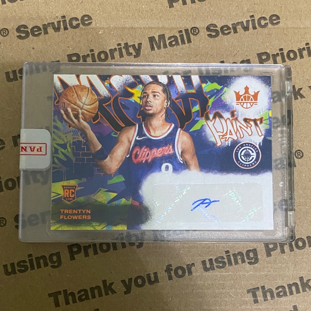2024 Panini Court Kings Trentyn Flowers Rookie Auto /75!!!